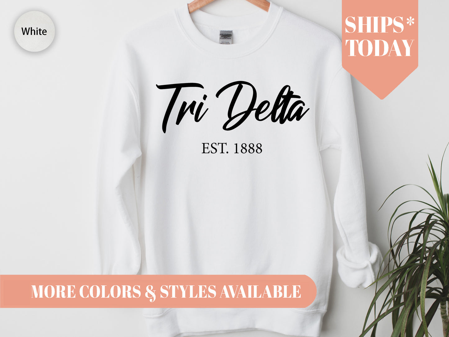 Delta Delta Delta Black Flowy Sorority Sweatshirt _ 87g