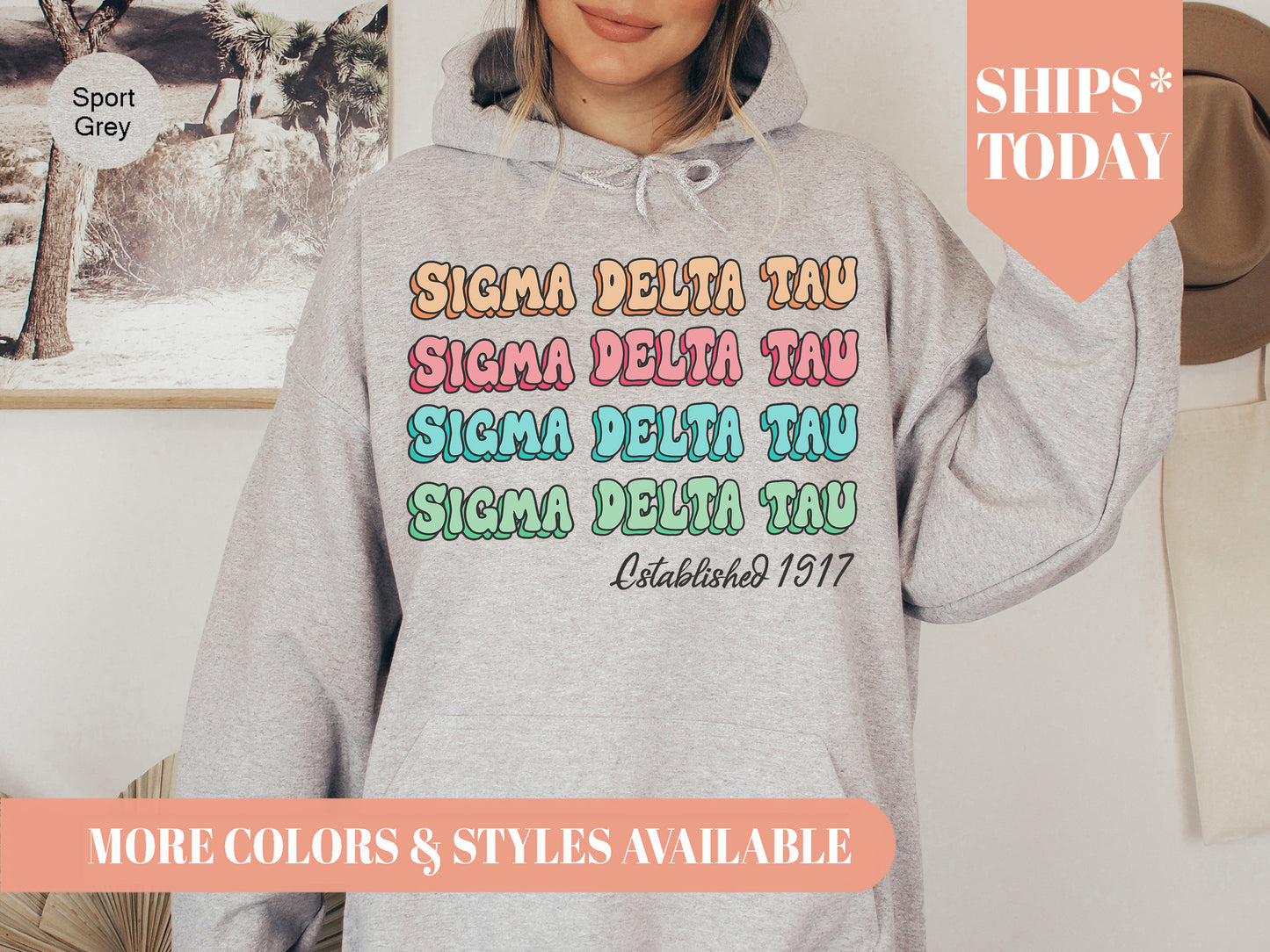 Sigma Delta Tau Lucy Sorority Hoodie _ 279g
