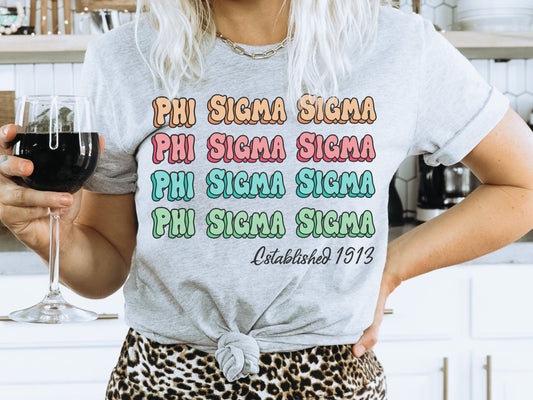Phi Sigma Sigma Lucy Sorority T-shirt _ 277g