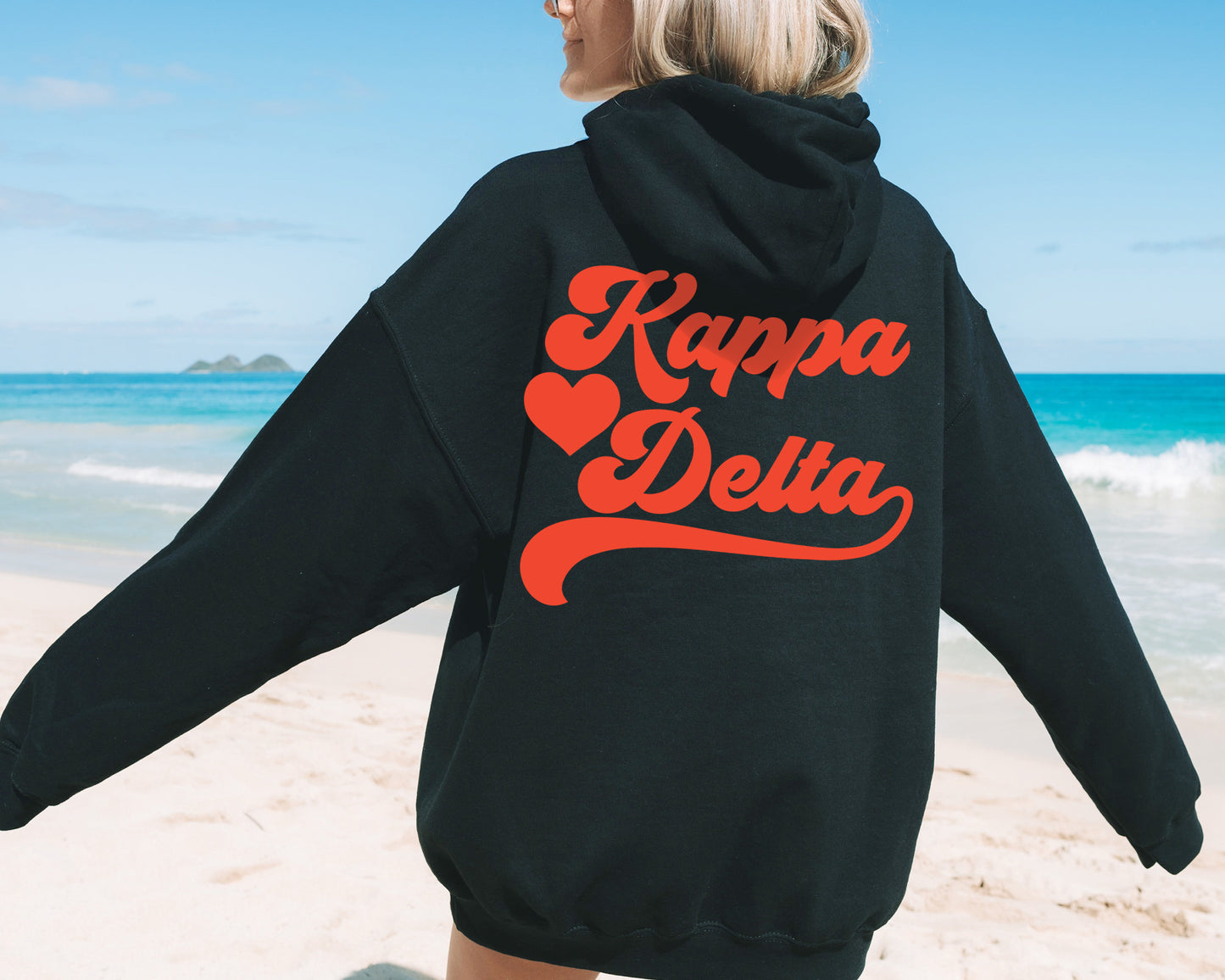 Kappa Delta Red Heart Sorority Hoodie _ 33362g