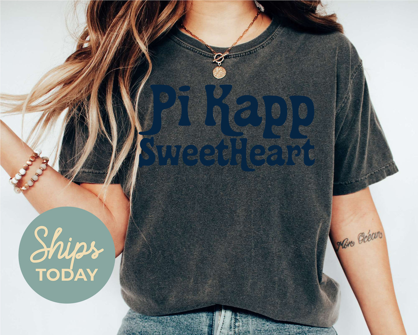 Pi Kappa Phi Trendy Sweetheart Fraternity T-shirt _ 2008g