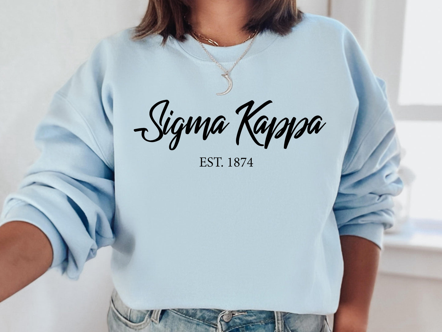 Sigma Kappa Black Flowy Sorority Sweatshirt _ 99g