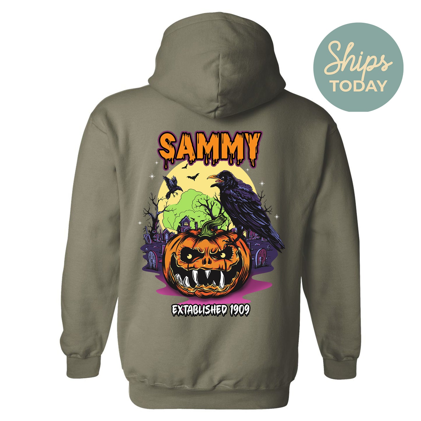 Sigma Alpha Mu Halloween Bats Fraternity Hoodie _ 36273g