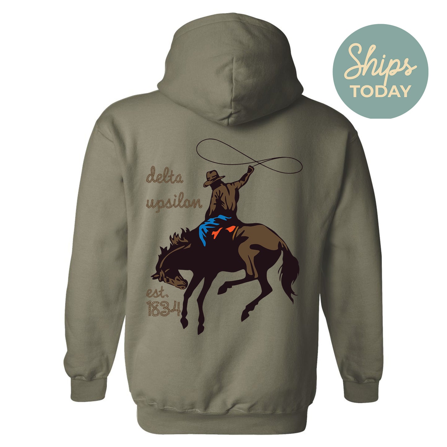 Delta Upsilon Cowboy Fraternity Hoodie _ 31189g