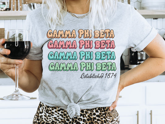 Gamma Phi Beta Lucy Sorority T-shirt _ 272g