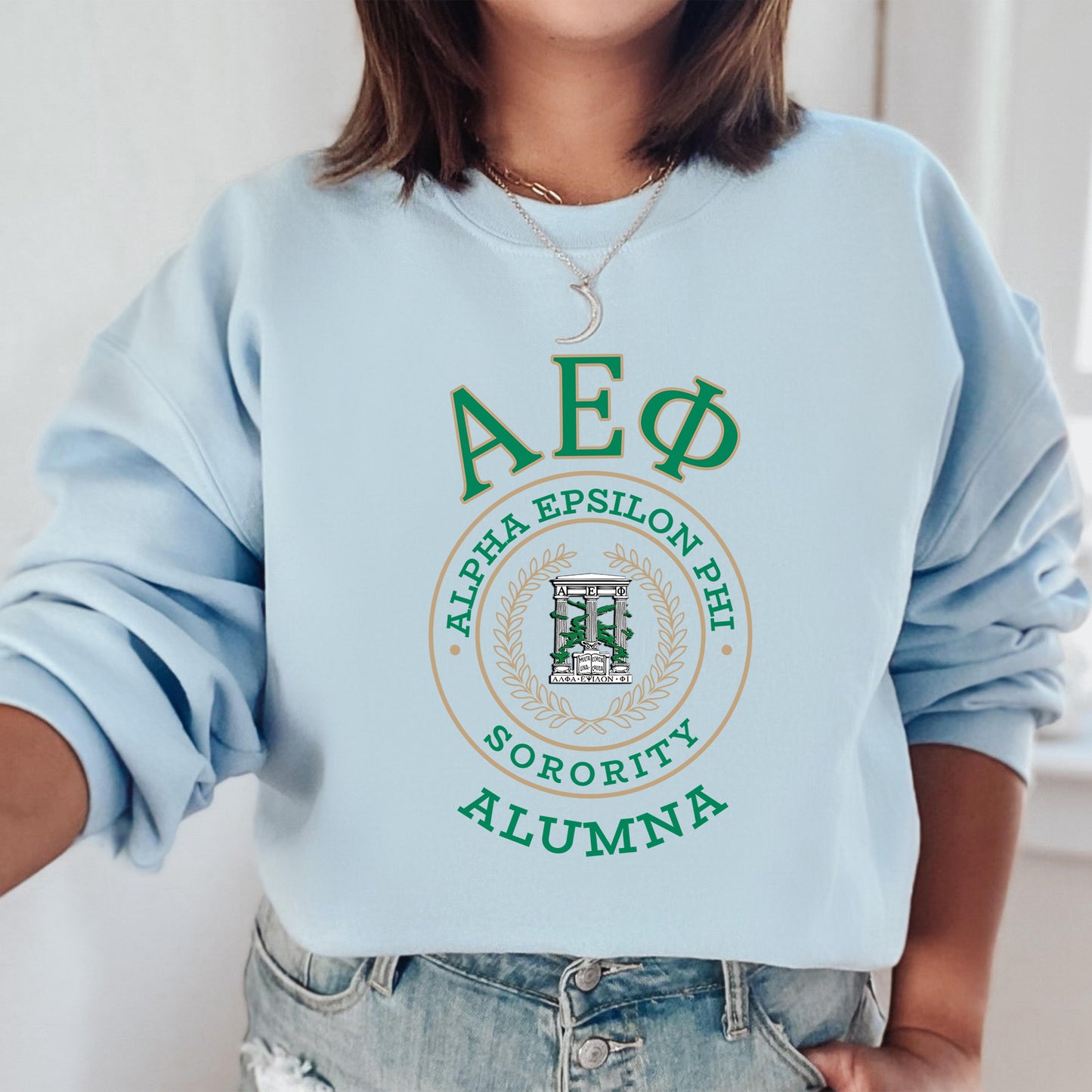 Alpha Epsilon Phi Alumna Vintage Sorority Sweatshirt _ 31011g