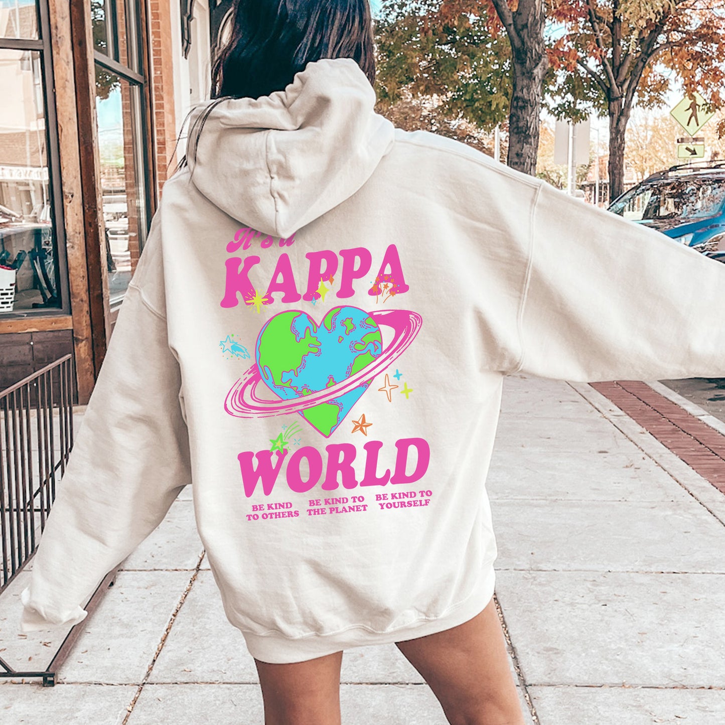 Kappa Kappa Gamma Pink Planet Sorority Hoodie _ 34247g