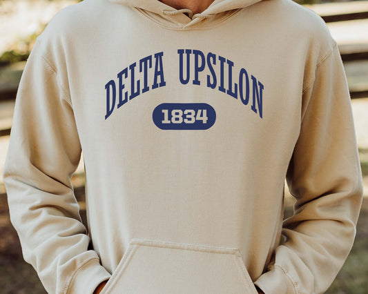 Delta Upsilon Fraternal Arch Fraternity Hoodie _ 917g