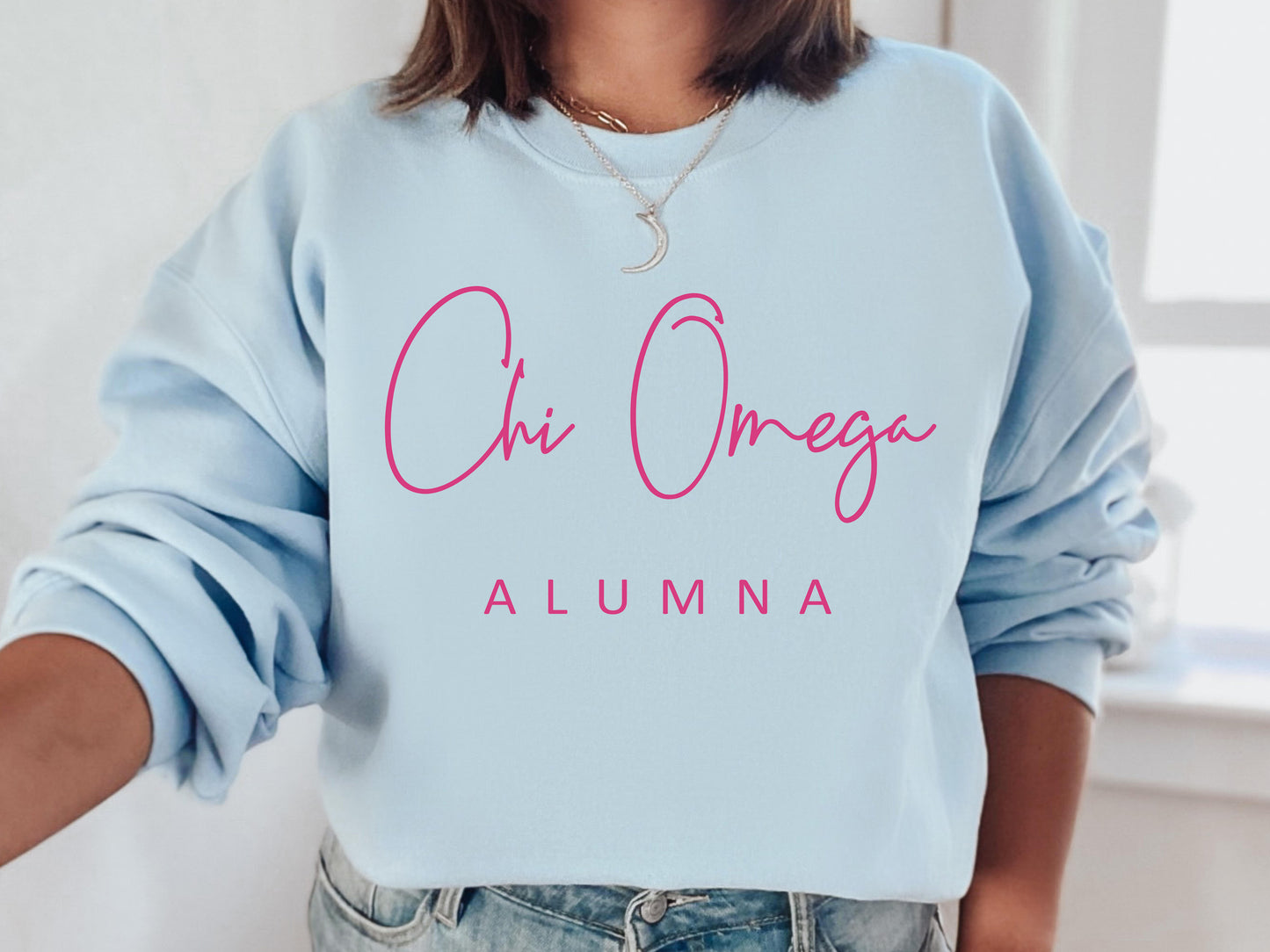 Chi Omega Simple and Sweet Alumna Sorority Sweatshirt _ 501g