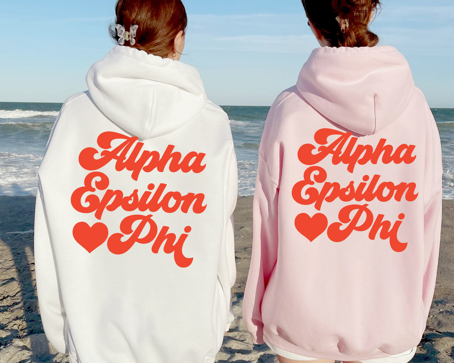 Alpha Epsilon Phi Red Heart Sorority Hoodie _ 33348g
