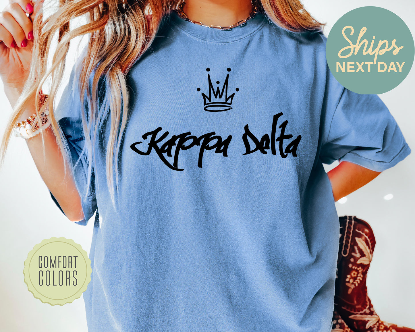 Kappa Delta Queen Comfort Colors Sorority T-shirt _ 2463g