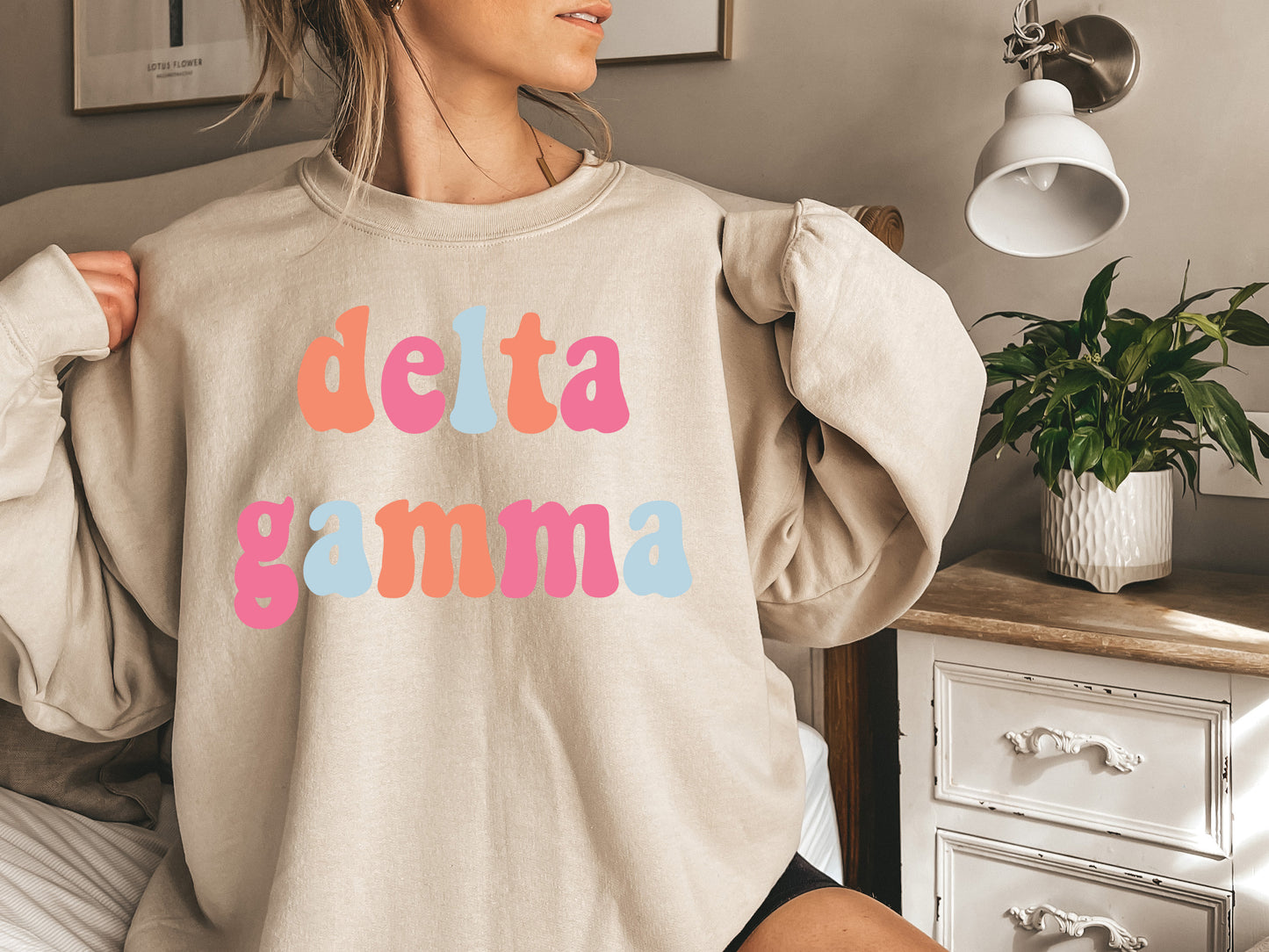 Delta Gamma Vividly Vibrant Sorority Sweatshirt _ 3160g