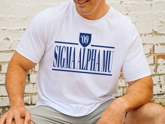 Sigma Alpha Mu Shield Fraternity T-shirt _ 1204g