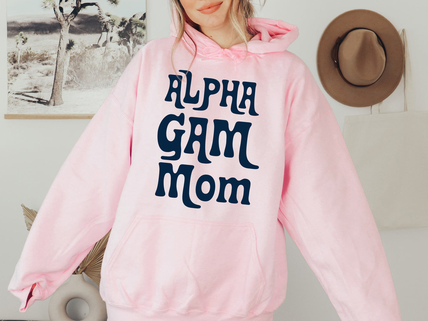 Alpha Gamma Delta Got it from my Mom Sorority Hoodie _ 3074g