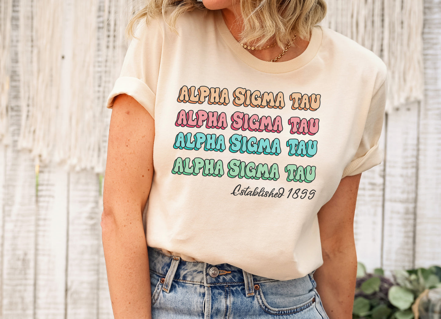 Alpha Sigma Tau Lucy Sorority T-shirt _ 265g