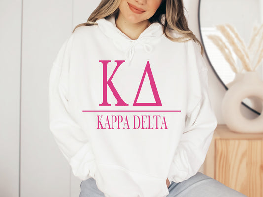 Kappa Delta Loud Letters Sorority Hoodie _ 482g