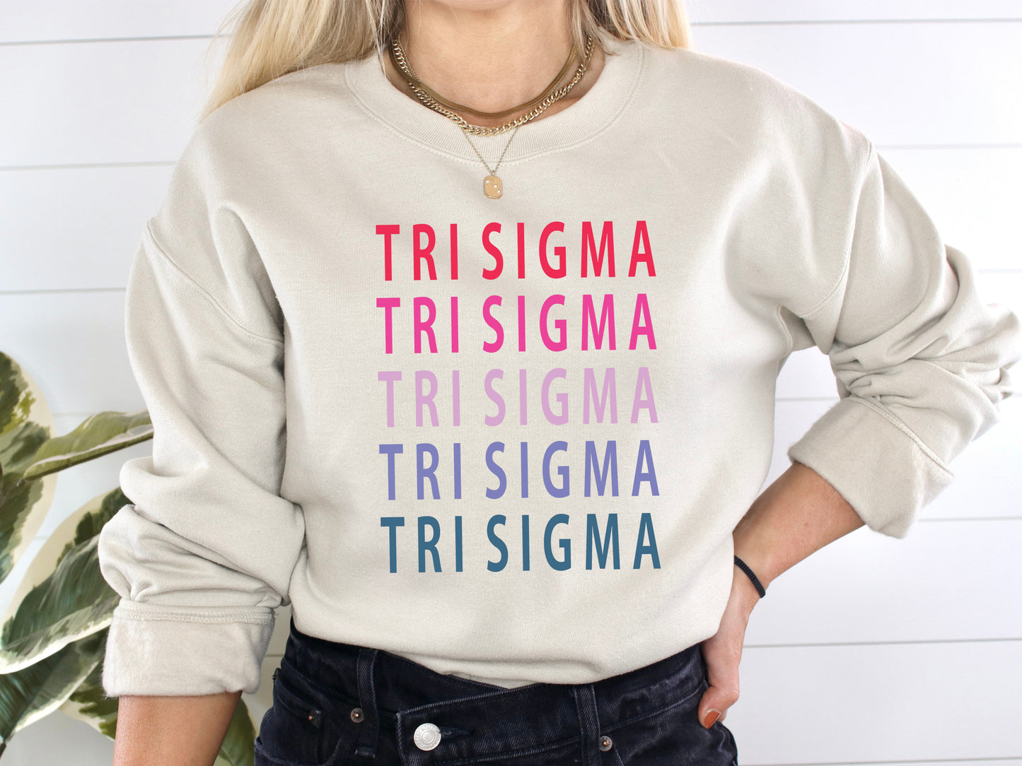 Sigma Sigma Sigma Bright and Stacked Sorority Sweatshirt _ 24g
