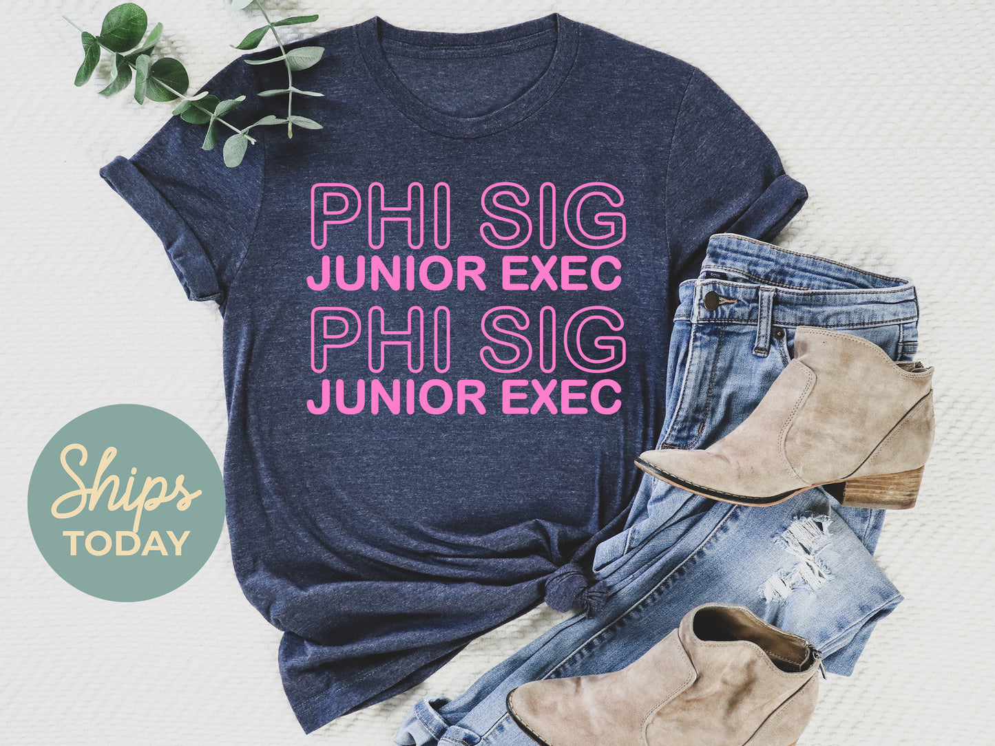 Phi Sigma Sigma Junior Exec Sorority T-shirt _ 30945g
