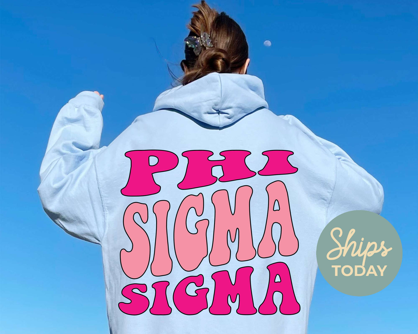 Phi Sigma Sigma Shades of Pink Sorority Hoodie _ 32991g