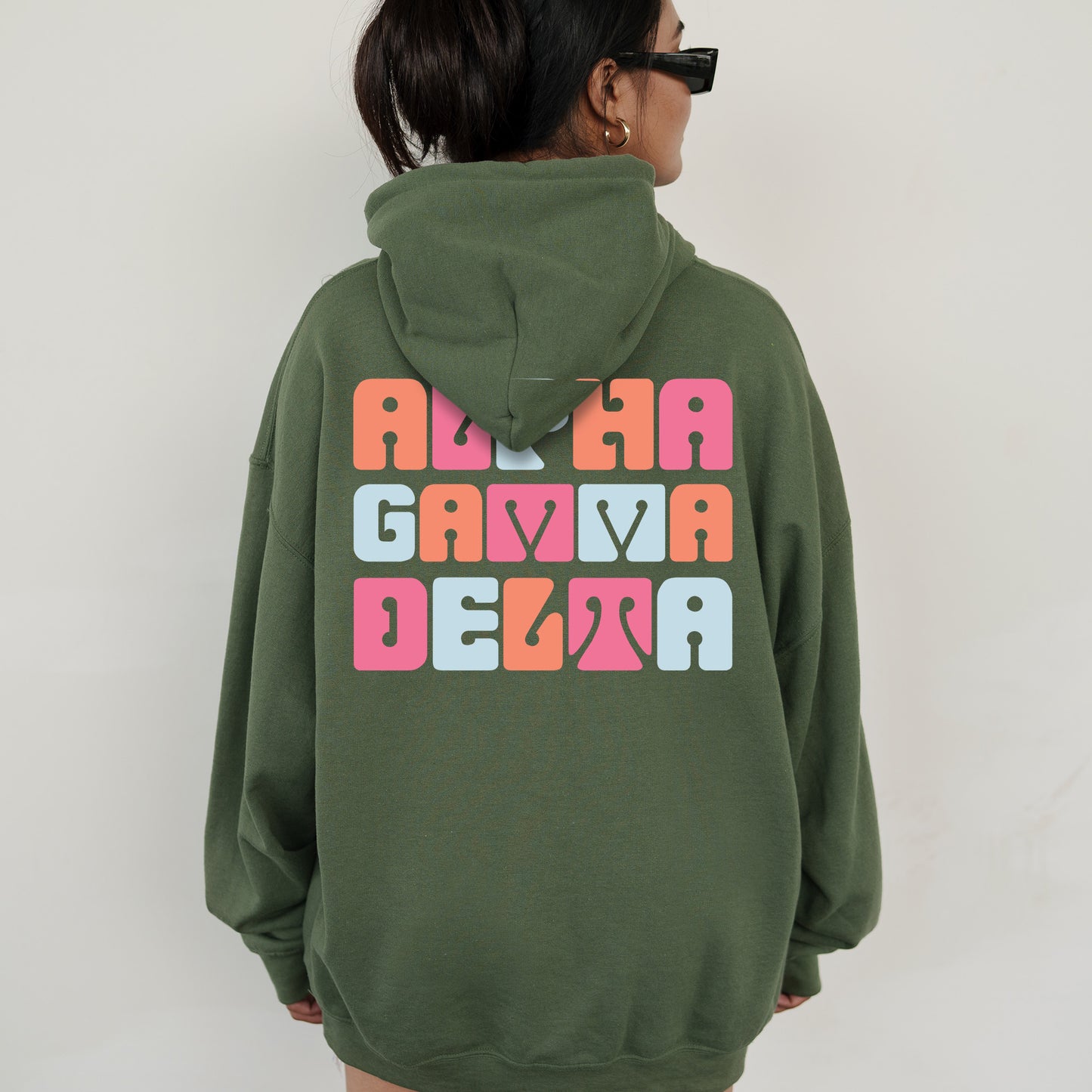Alpha Gamma Delta Vibrant Verve Sorority Hoodie _ 32604g
