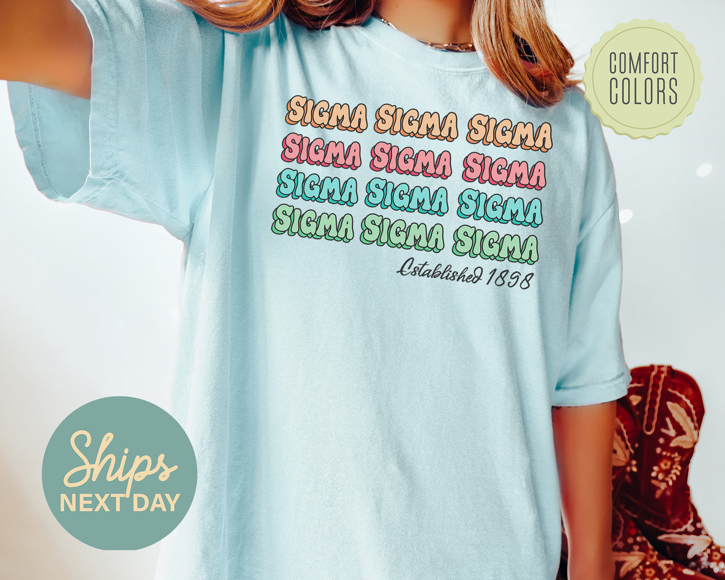 Sigma Sigma Sigma Lucy Comfort Colors Sorority T-shirt _ 281g