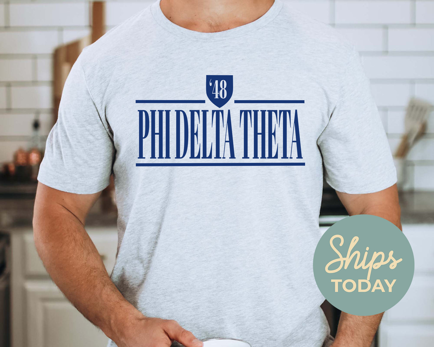 Phi Delta Theta Shield Fraternity T-shirt _ 1197g