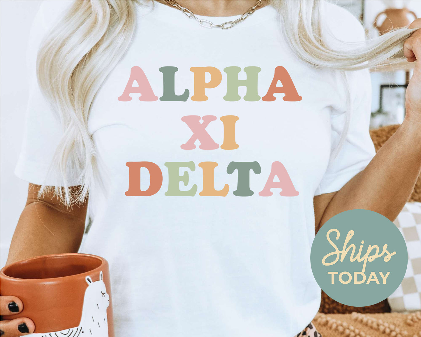 Alpha Xi Delta Bright and Proud Sorority T-shirt _ 422g