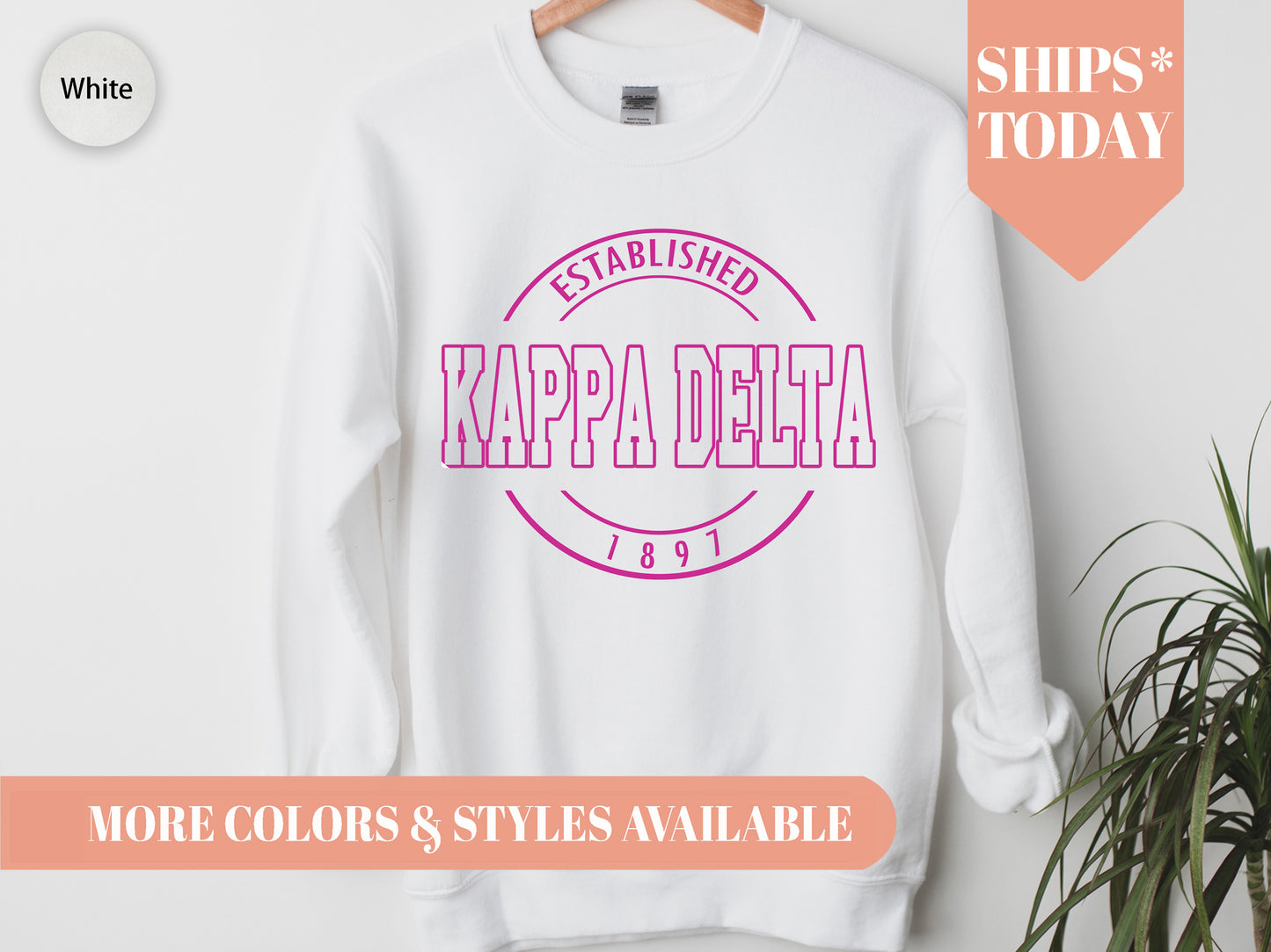 Kappa Delta Pink Stamp Sorority Sweatshirt _ 67g