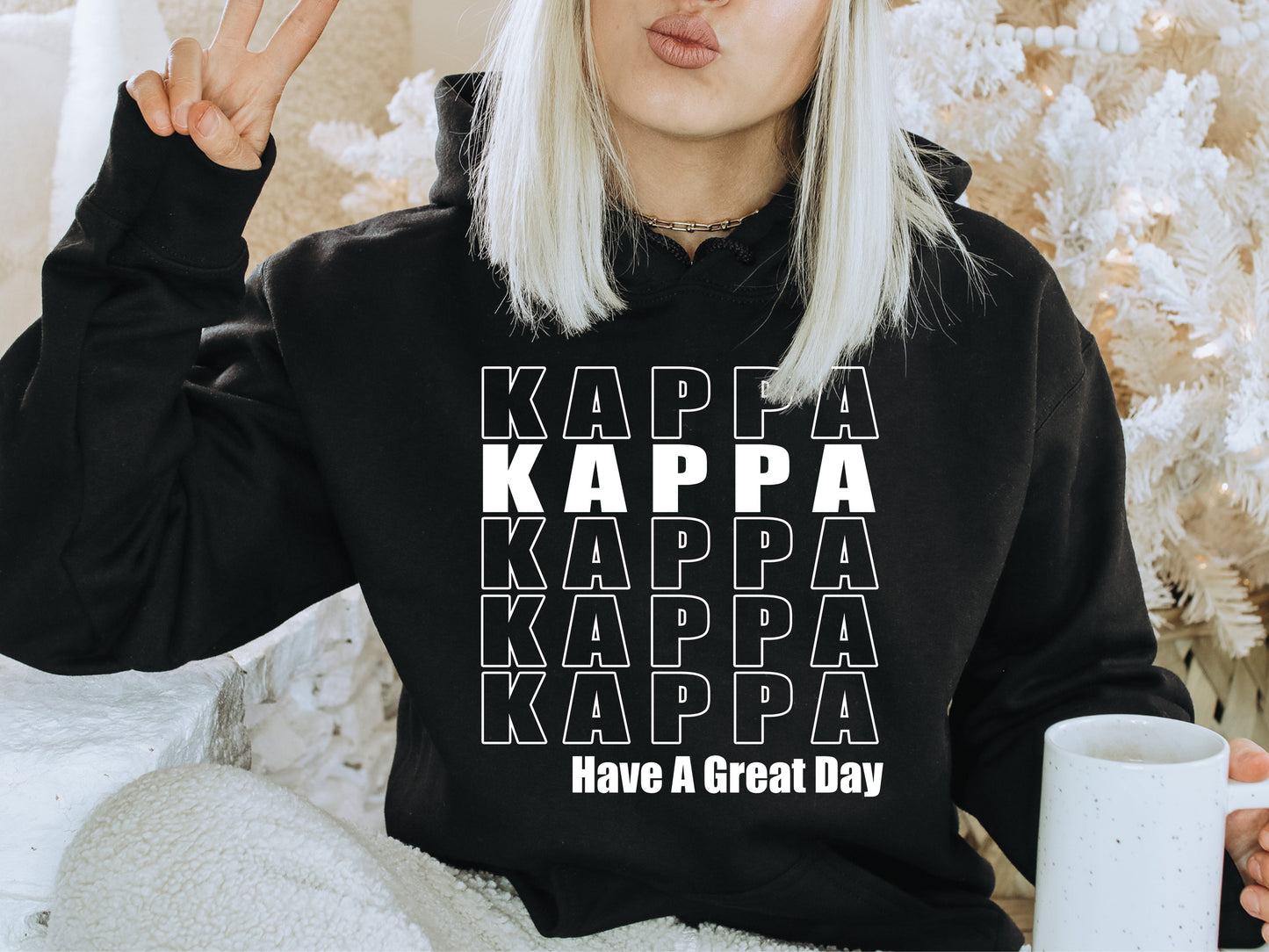 Kappa Kappa Gamma Have a Great Day Sorority Hoodie _ 2125g