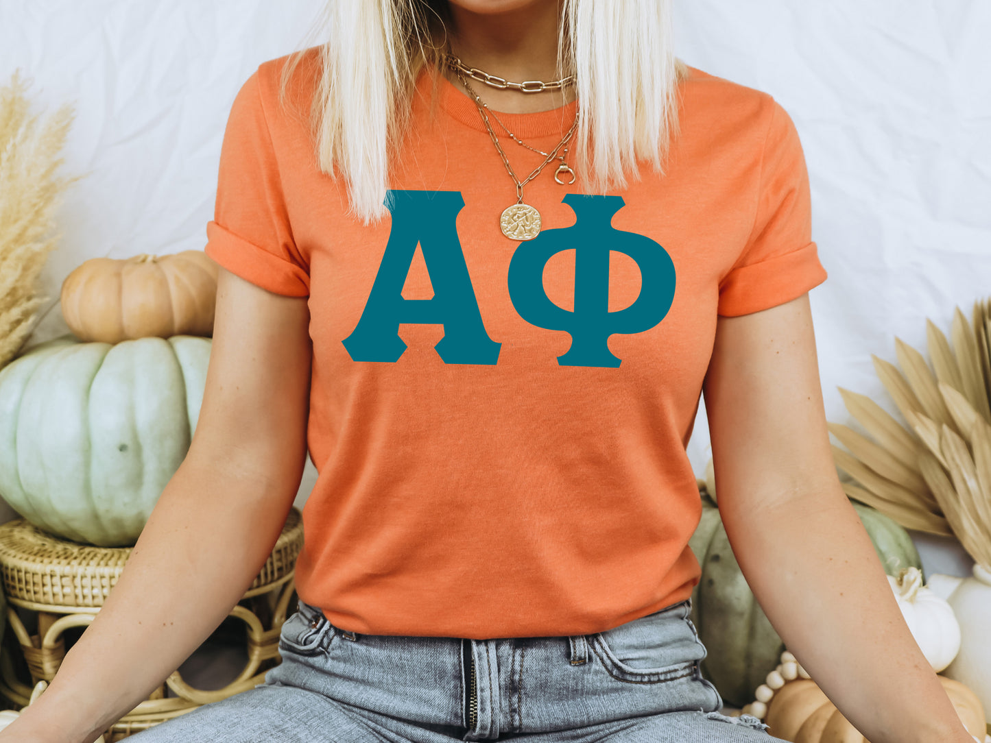 Alpha Phi Back to the Basics Sorority T-shirt _ 627g