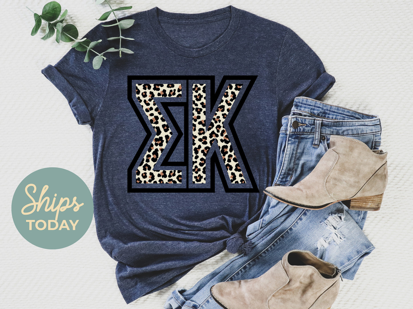 Sigma Kappa Safari Style Letters Sorority T-shirt _ 30457g