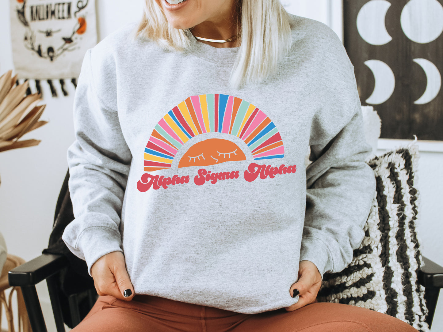 Alpha Sigma Alpha Sunshine Sorority Sweatshirt _ 3313g