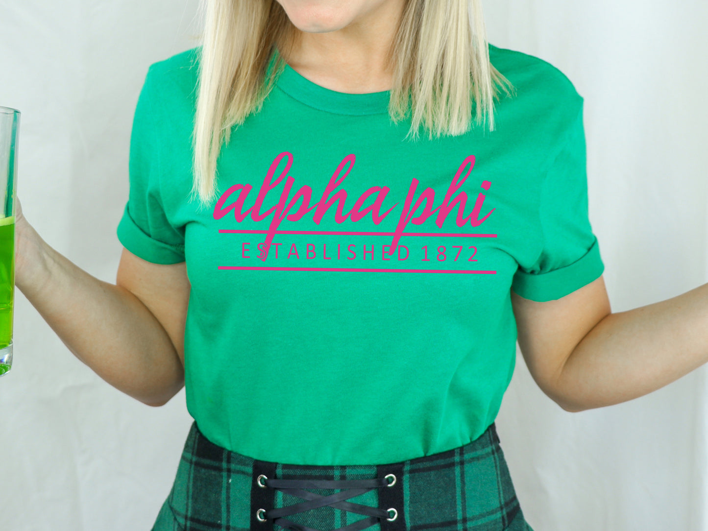 Alpha Phi All Pink Sorority T-shirt _  757g
