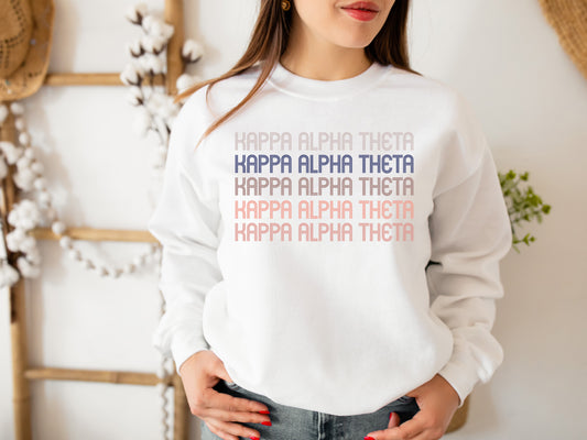 Kappa Alpha Theta Greek Glamour Sorority Sweatshirt _ 31107g