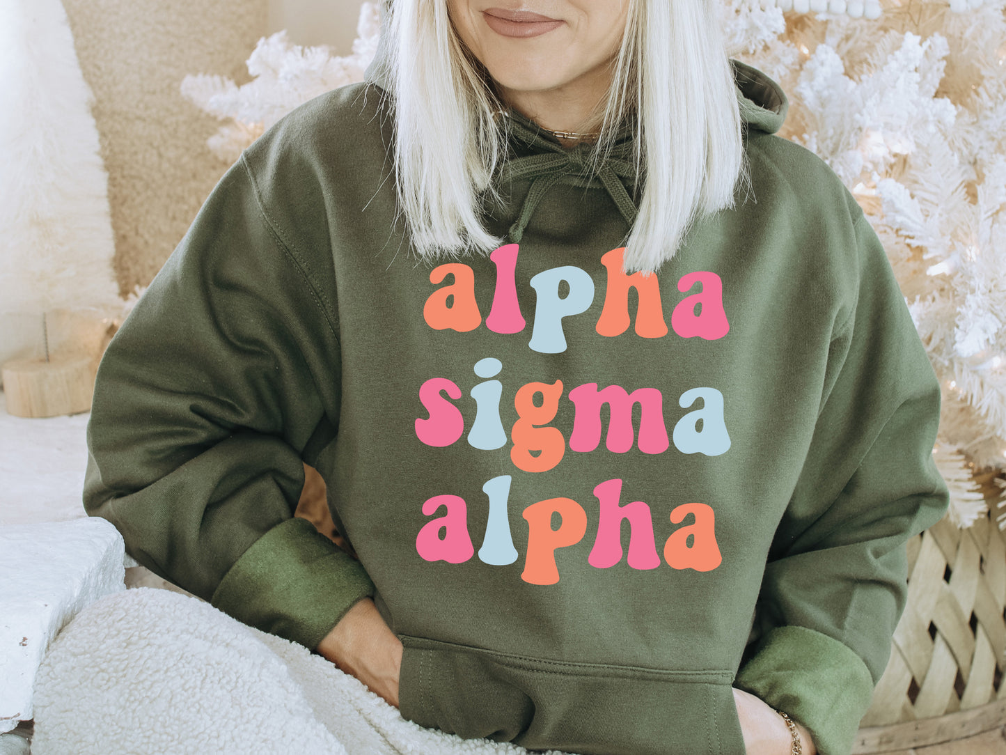 Alpha Sigma Alpha Vividly Vibrant Sorority Hoodie _ 3155g