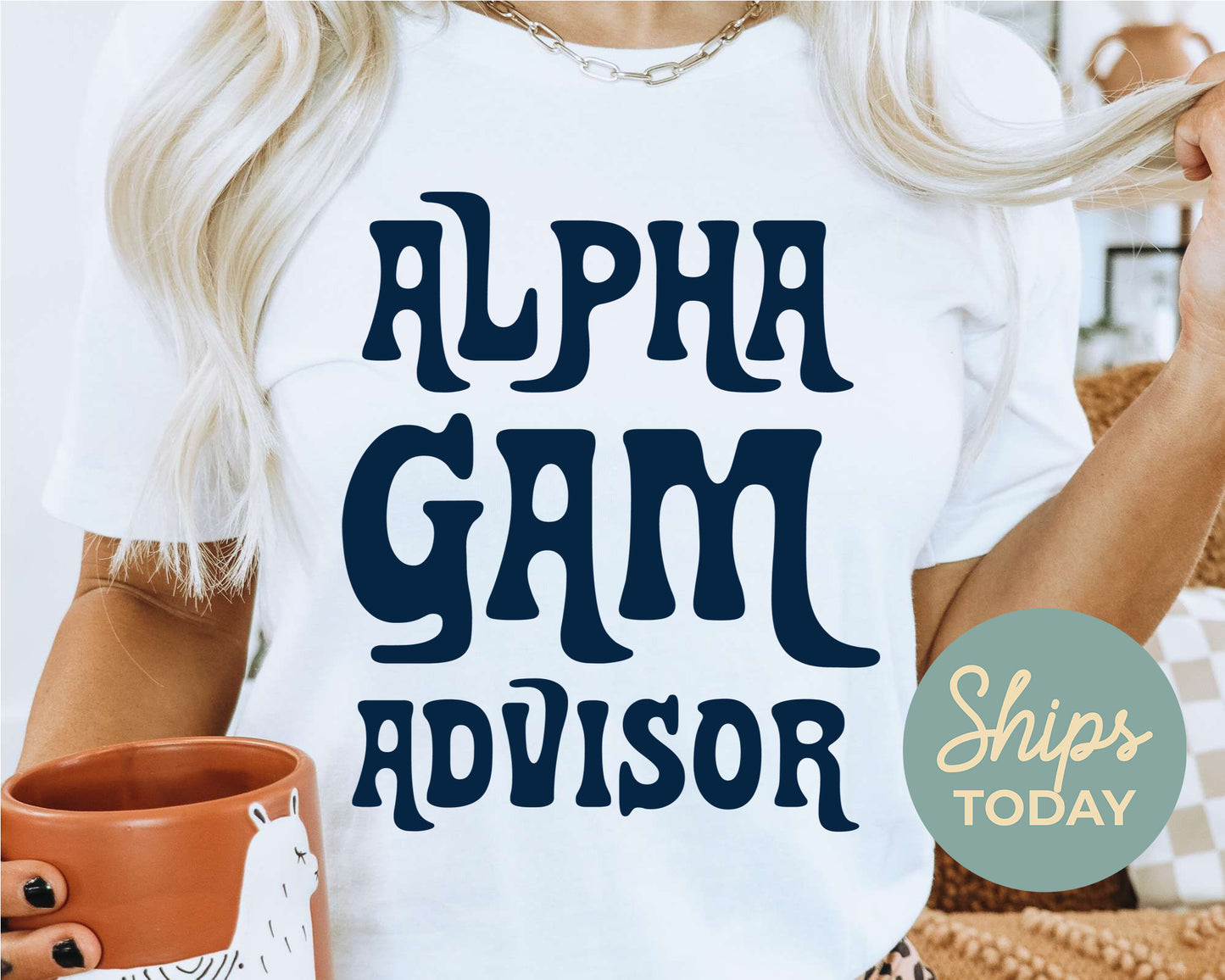 Alpha Gamma Delta Best Advisor Sorority T-shirt _ 3100g