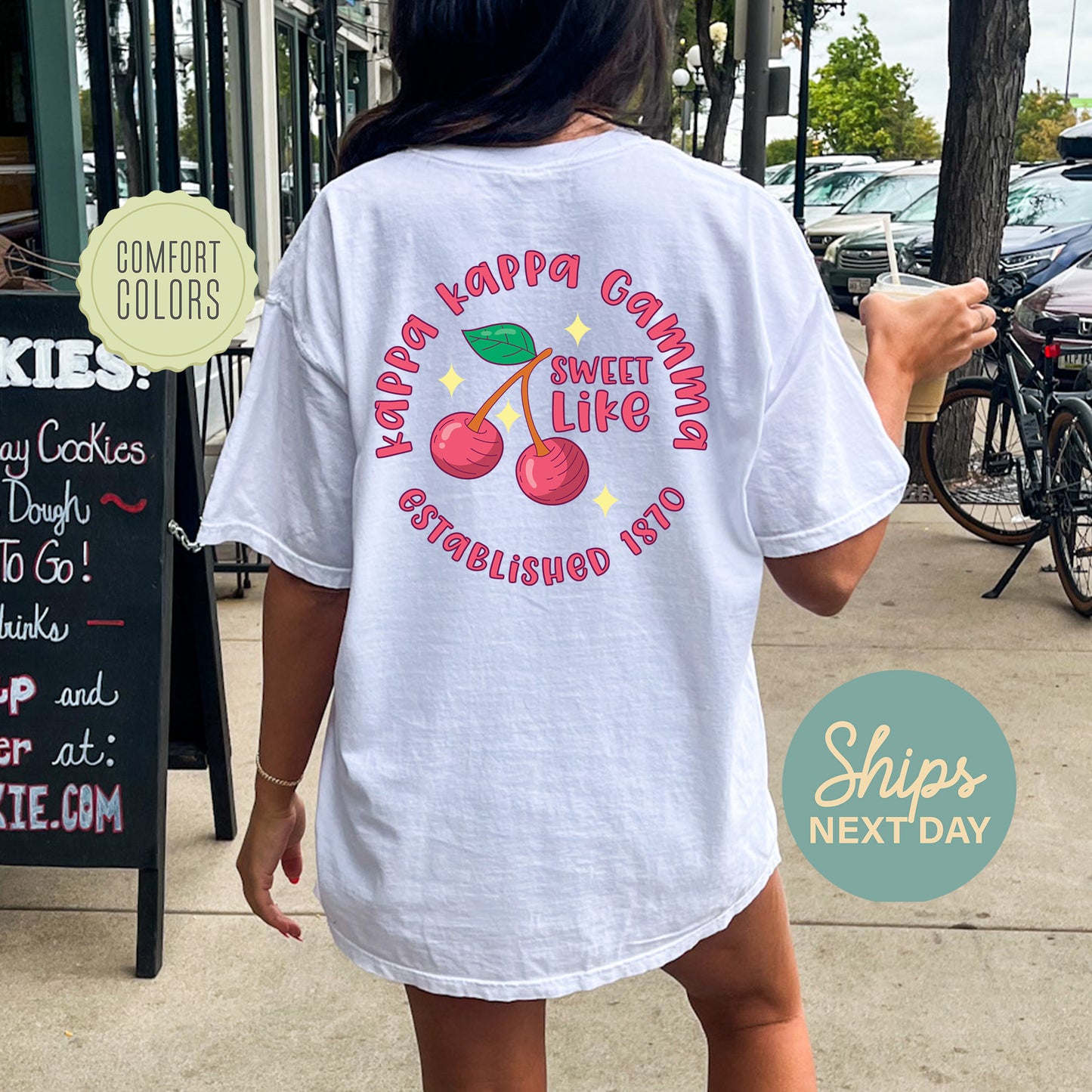 Kappa Kappa Gamma Sweet Like Cherry Comfort Colors Sorority T-shirt _ 32046g