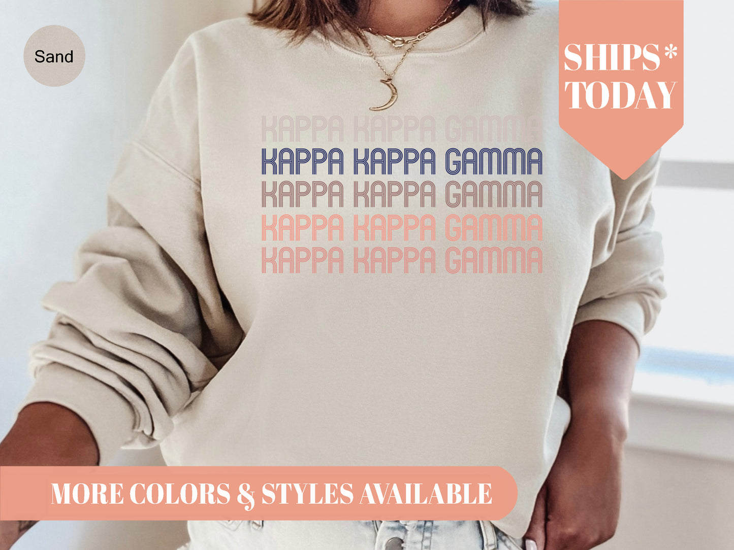 Kappa Kappa Gamma Greek Glamour Sorority Sweatshirt _ 31109g