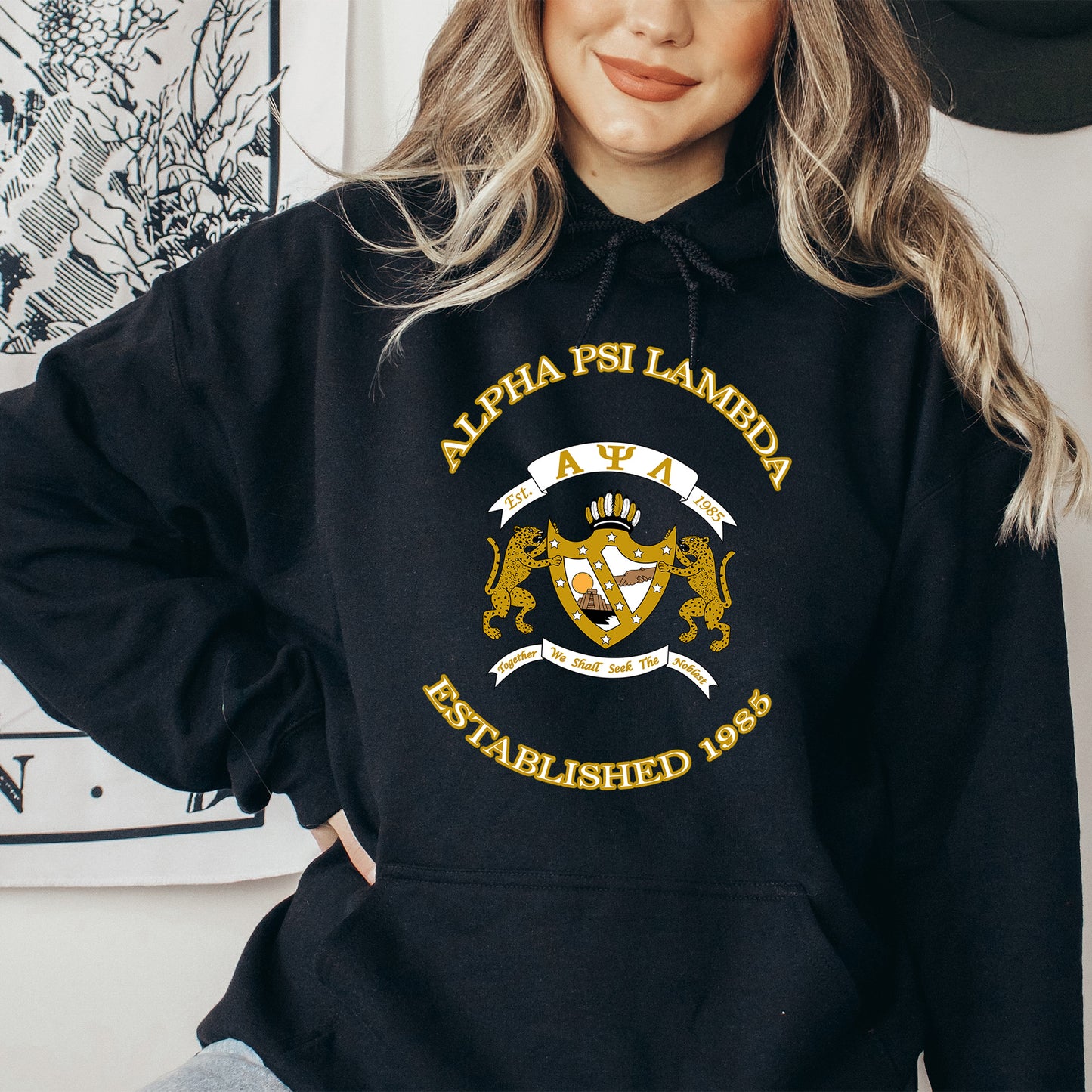 Alpha Psi Lambda Iconic Insignia COED Hoodie _ 35666g