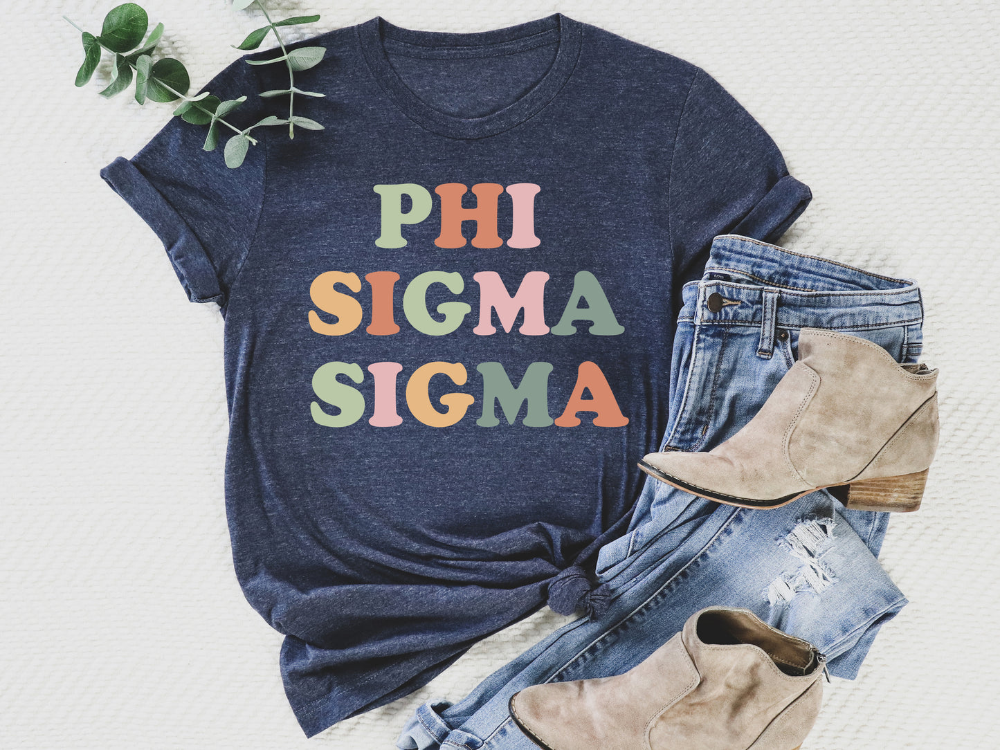 Phi Sigma Sigma Bright and Proud Sorority T-shirt _ 433g