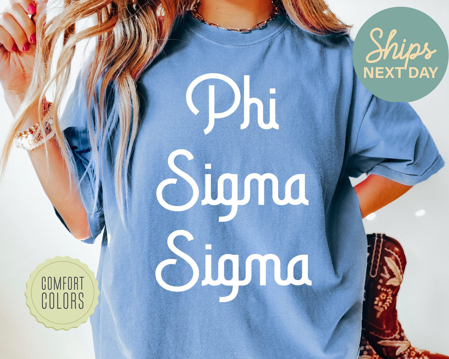 Phi Sigma Sigma All About That Pop Comfort Colors Sorority T-shirt _ 2700g