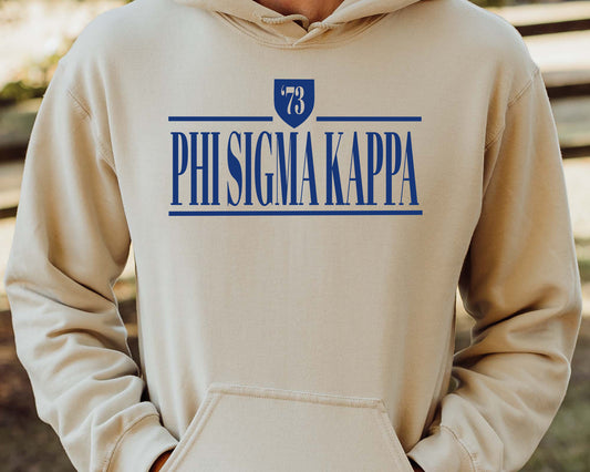 Phi Sigma Kappa Shield Fraternity Hoodie _ 1200g