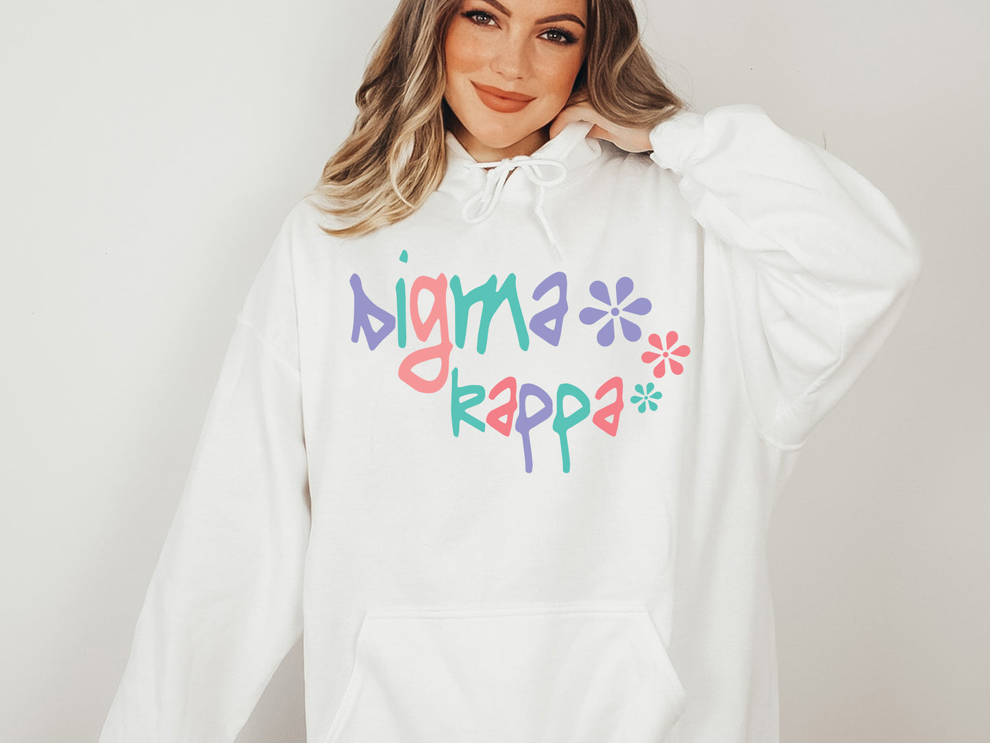 Sigma Kappa Colorful Floral Sorority Hoodie _ 2625g