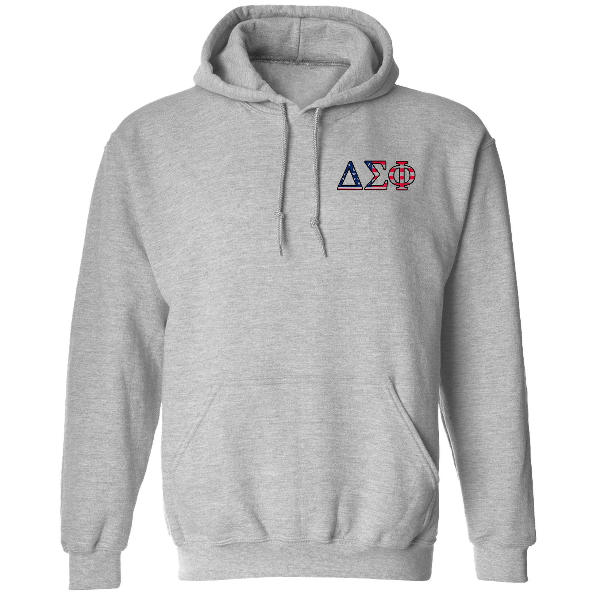a grey hoodie with the letters a and a on it