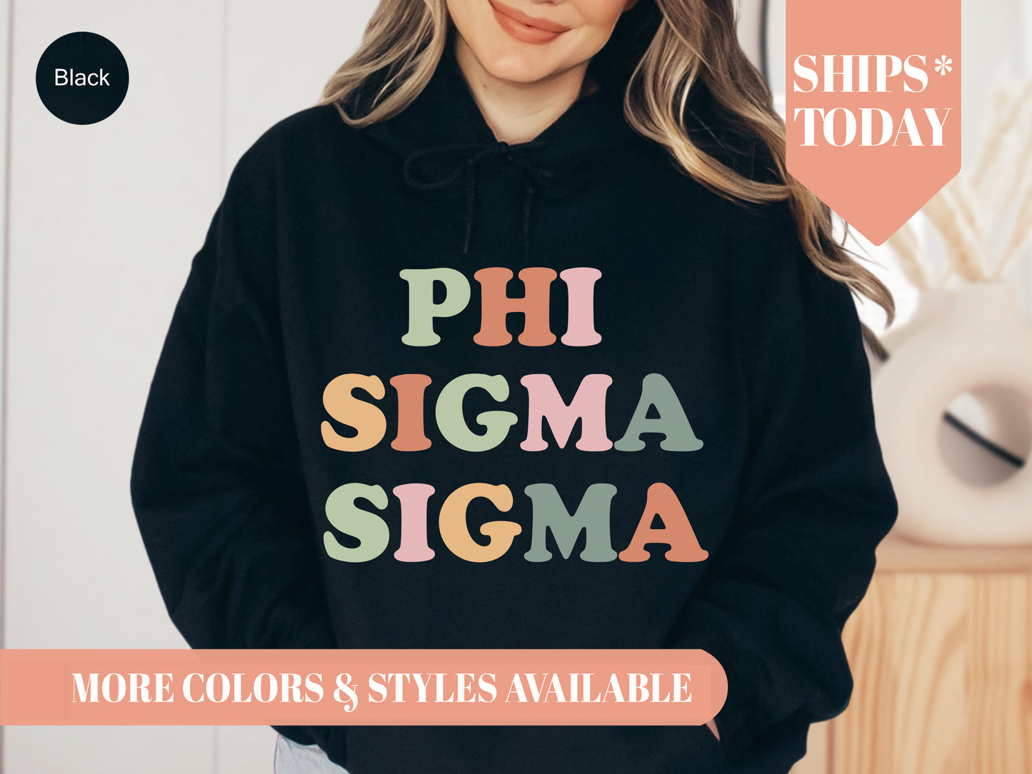 Phi Sigma Sigma Bright and Proud Sorority Hoodie _ 433g