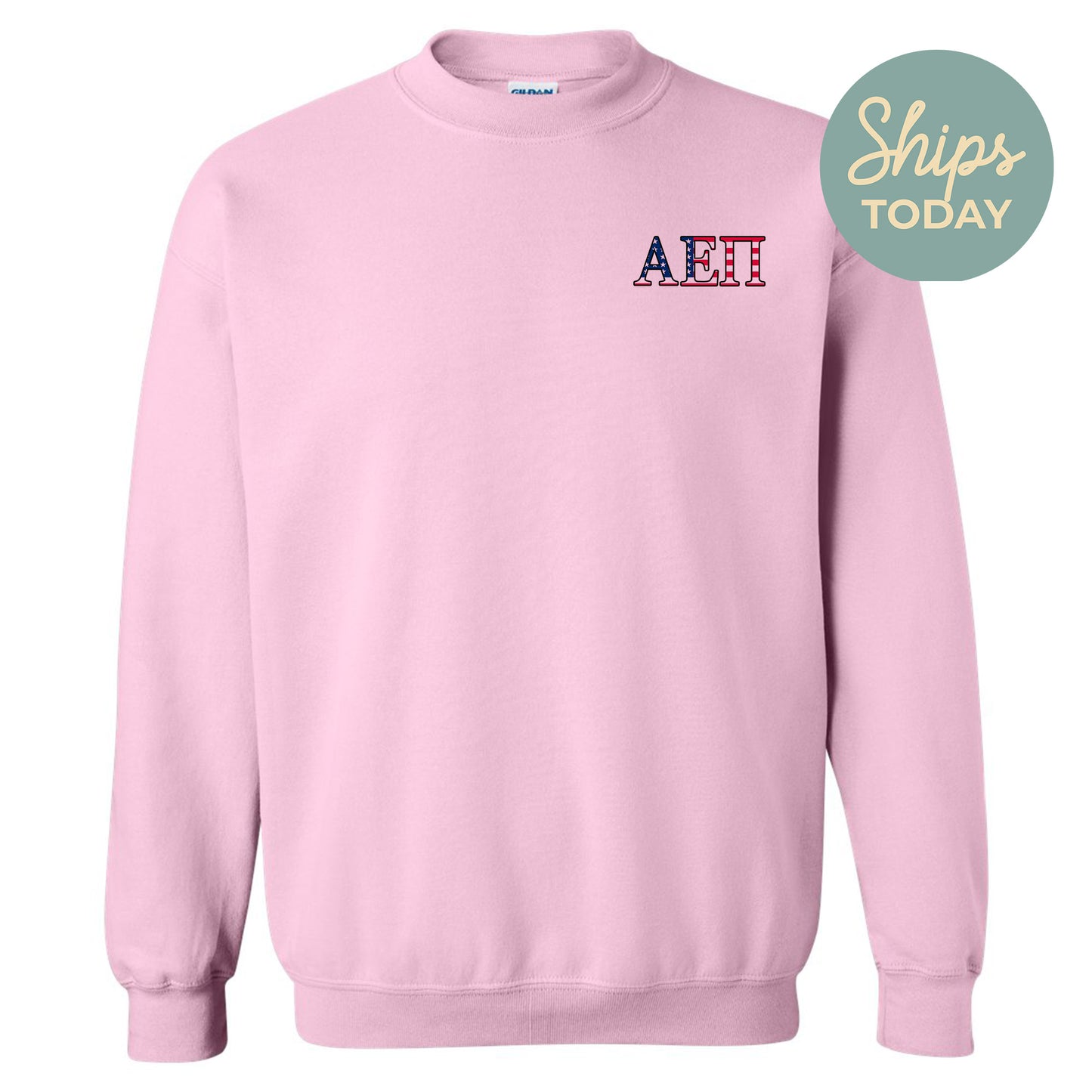 a pink sweatshirt with the word aet on it