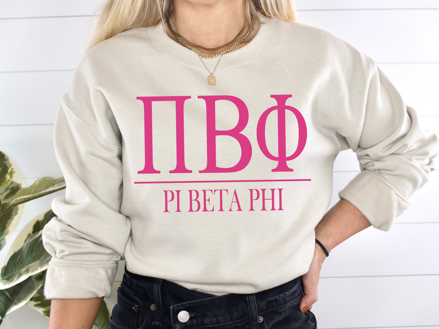 Pi Beta Phi Loud Letters Sorority Sweatshirt _ 486g