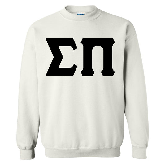 Sigma Pi Black Letters Fraternity Sweatshirt _ 34932g