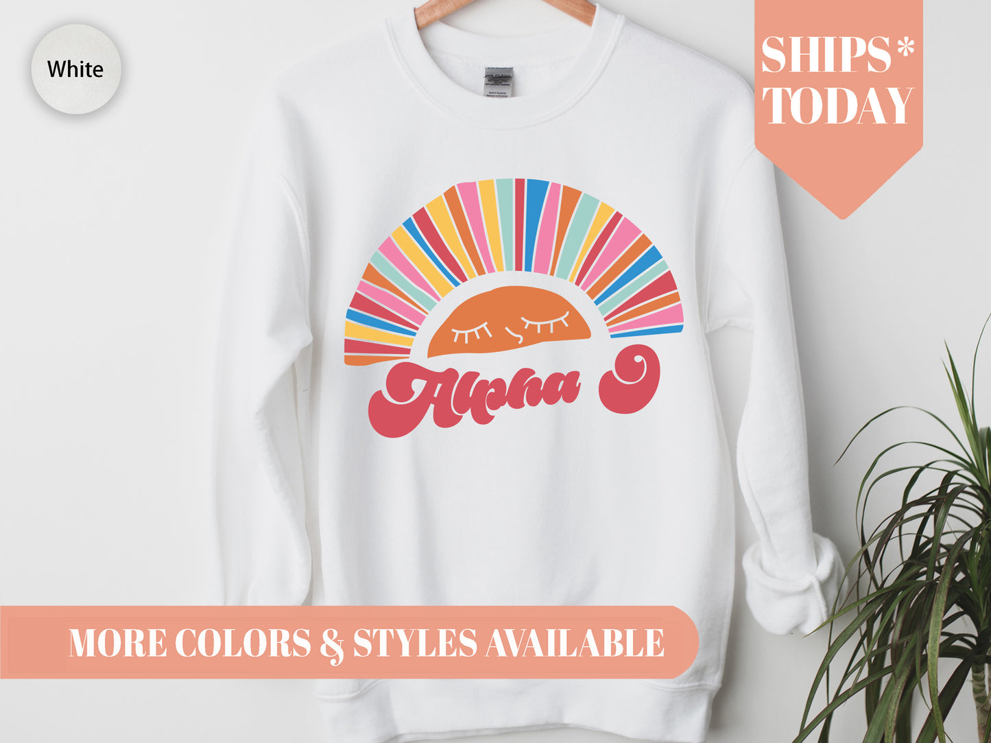 Alpha Omicron Pi Sunshine Sorority Sweatshirt _ 3311g