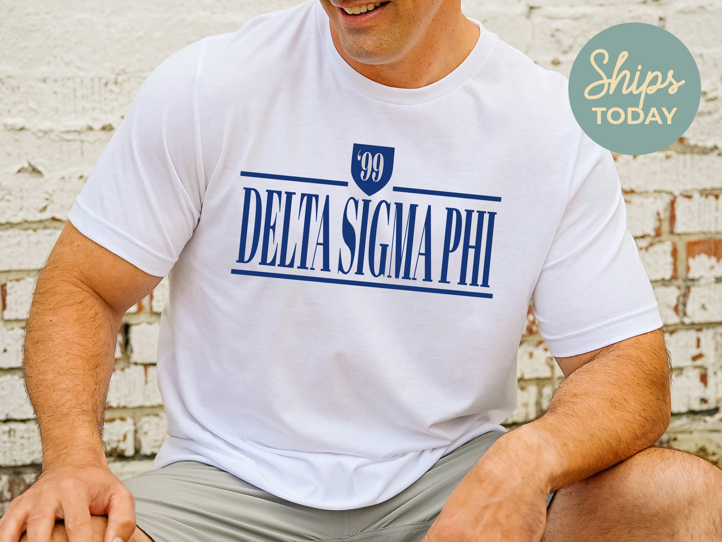 Delta Sigma Phi Shield Fraternity T-shirt _ 1190g